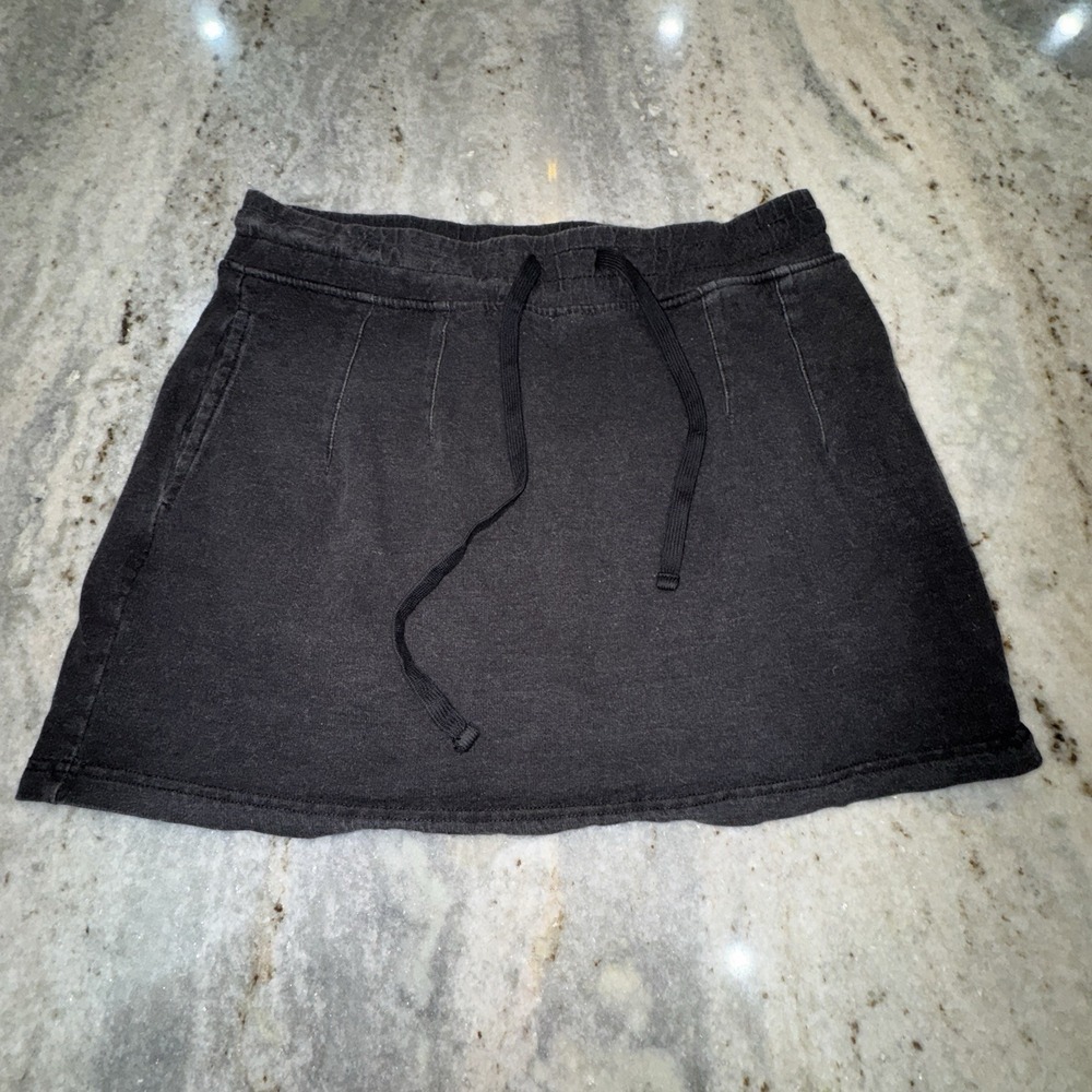 Mono B Medium Black Washed Skort Stretch Cotton USA Casual Golf Tennis